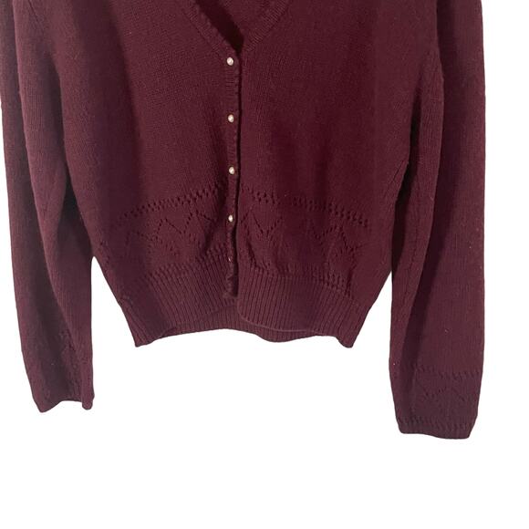 Katies Vintage Women's Large Lambswool Angora Red Babydoll Sweater Coquette - Picture 2 of 7